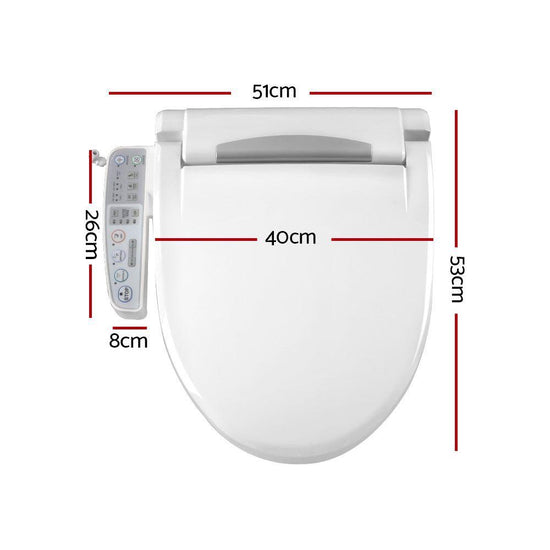 Cefito Electric Bidet Toilet Seat Cover Auto Smart Water Wash Dry Panel Control