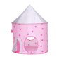 Keezi Kids Playhouse Play Tent Pop Up Castle Crawl Tunnel Basketball Hoop Pink