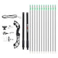 Everfit 55lbs Bow Arrow Set Recurve Takedown Archery Hunting for Beginner Green