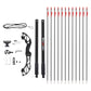 Everfit 55lbs Bow Arrow Set Recurve Takedown Archery Hunting for Beginner Red