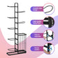 Everfit Ball Storage Rack Sports Equipment Organizer 7-Tier with Basket for Garage Gym Black