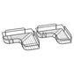 Cefito 2 Packs Bathroom Shelf Corner Storage Rack
