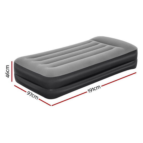 Bestway Air Mattress Single Inflatable Bed 46cm Airbed Black