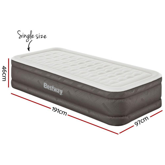 Bestway Air Mattress Single Inflatable Bed 46cm Airbed Grey