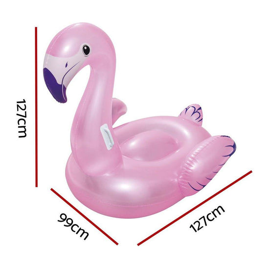 Bestway Kids Flamingo Rider Ride On Float Floating Seat Pool Lounger 1.27Mx1.27M