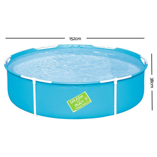 Bestway Kids Pool 152x38cm Round Steel Frame Swimming Pools Above Ground 580L