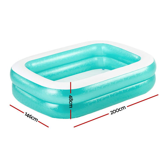 Bestway Kids Pool 200x146x48cm Inflatable Above Ground Swimming Pools 450L