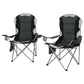 Weisshorn Camping Folding Chair Portable Outdoor Hiking Fishing Picnic Grey 2pcs