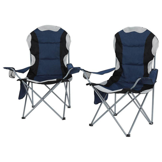 Weisshorn Camping Folding Chair Portable Outdoor Hiking Fishing Picnic Navy 2pcs