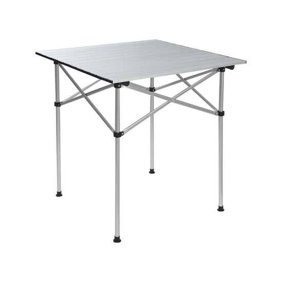 Weisshorn Folding Camping Table 70CM Roll Up Outdoor Picnic BBQ Aluminium Desk