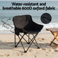 Weisshorn Folding Camping Moon Chair Portable Seat Weight Capacity 120KG Black