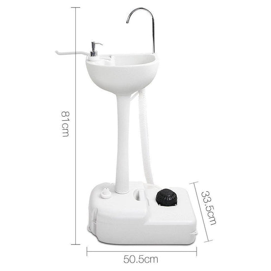 Weisshorn Camping Basin Portable Hand Wash Sink Stand 19L Capacity