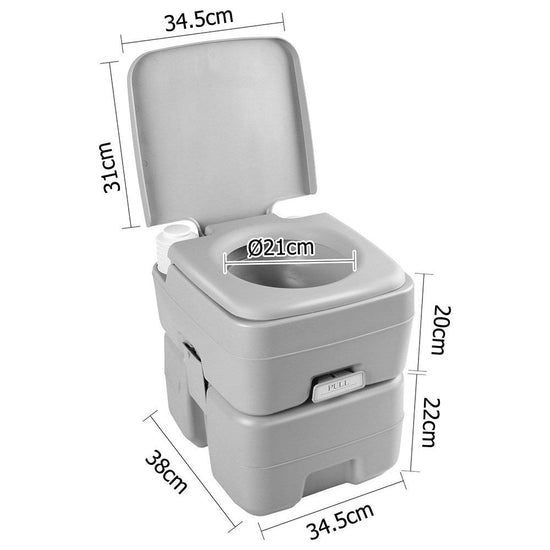 Weisshorn 20L Portable Camping Toilet Outdoor Flush Potty Boating