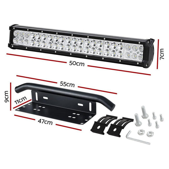 Giantz LED Driving Light 20 Inch Flood Spot Light Bar Driving Lamp Offroad Truck