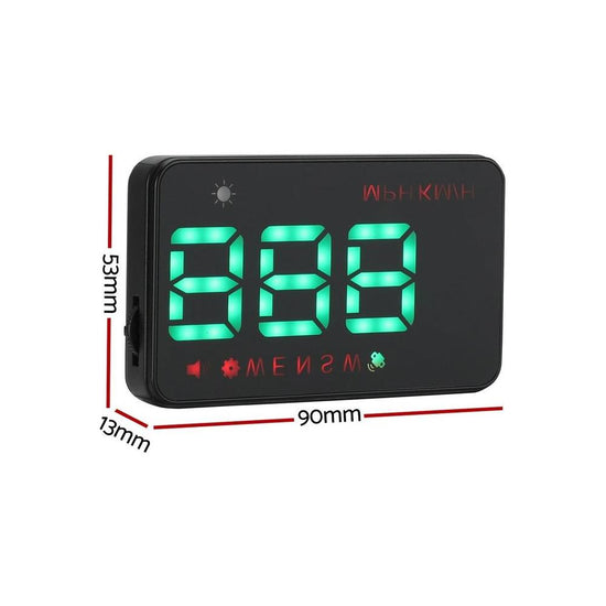 Giantz Universal Car Digital GPS Speedometer HUD Display Overspeed Warning Alarm 2 Modes