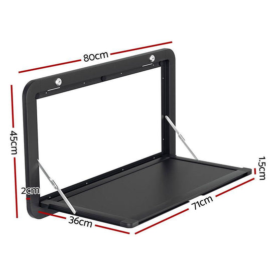 Weisshorn Caravan Table 800 x 450mm Folding Lockable Black