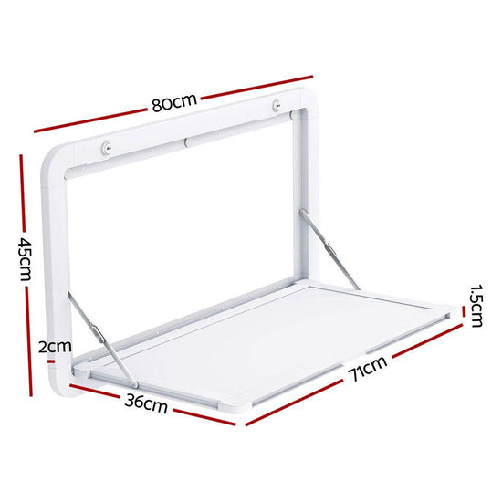 Weisshorn Caravan Table 800 x 450mm Folding Lockable White