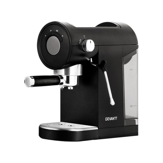 Devanti 20 Bar Coffee Machine Espresso Cafe Maker Black