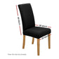 Artiss Dining Chair Covers 6x Slipcovers Spandex Stretch Banquet Wedding Black