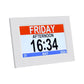 Artiss 8" Digital Day Clock Calendar Alarm White