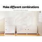 Artiss Shoe Rack DIY Set of 2 Storage Cube Stackable White