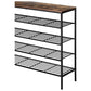 Artiss Shoe Rack 25 Pairs 5-tier Shoe Storage Organiser Shelf Metal frame Walnut