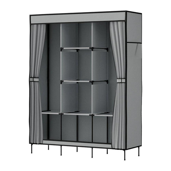 Artiss Large Portable Clothes Closet Wardrobe with Shelf Grey