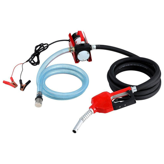 Giantz Fuel Transfer Pump Electric Diesel Kerosene Pump 12V DC 10GPM Nozzle Hose