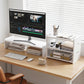 Artiss Monitor Stand and 3-Tier Desk Organiser 2-in-1 Modular Computer Monitor Riser PVC Desktop Shelf Holds 20kg for Office Students Gaming