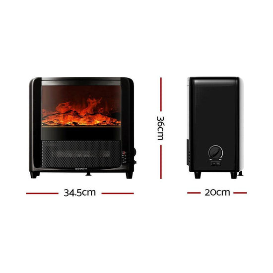 Devanti Electric Fireplace Fire Heaters 2000W