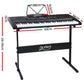 Alpha 61 Keys Electronic Piano Keyboard Digital Electric w/ Stand Lighted Black