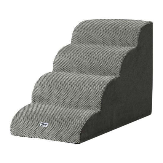 i.Pet Dog Ramp Steps Foam 4 Tier Pet Stairs For Bed Sofa Car Portable Indoor