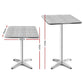 Gardeon Outdoor Bar Table Adjustable Aluminium Square 70/110cm