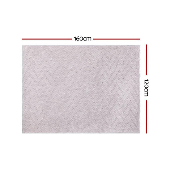 Artiss Floor Rugs 120x160cm Washable Area Mat Large Carpet Microfiber Ripple