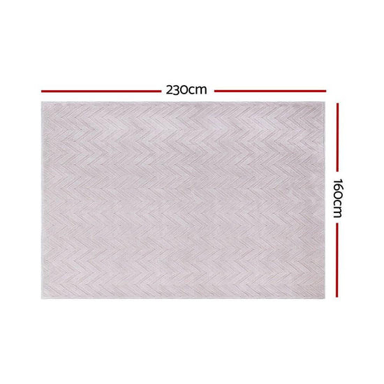 Artiss Floor Rugs 160x230cm Washable Area Mat Large Carpet Microfiber Ripple