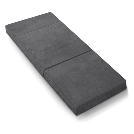 Giselle Bedding Foldable Mattress Folding Foam Bed Mat Single Grey