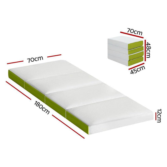 Giselle Bedding Foldable Mattress Folding Foam Single Green