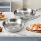 5-star Chef Frying Pan Stainless Steel Uncoated Twin Frypan Set 25/30cm Silver