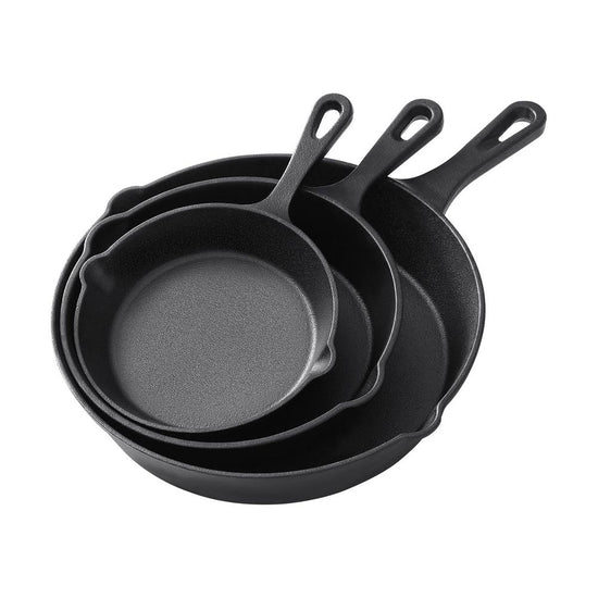 5-star chef Non Stick Frying Pan Cast Iron 3PCS