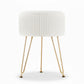 Artiss Ottoman Foot Stool Vanity Velvet Round White