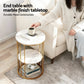 Artiss Coffee Table 2-Tier Round Marble Effect White&Gold