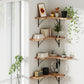 Artiss Floating Wall Shelf Corner Shelves Set of 4 Wood