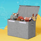 Keezi Large Toy Box Chest Storage with Flip-Top Lid Foldable Organizer Bins Grey