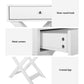 Artiss Bedside Table Drawers Side Table Storage Cabinet Nightstand White QARA