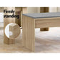 Artiss Dining Bench Upholstery Seat Wooden Chair Oak 90cm