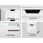 Artiss 4 Chest of Drawers - LEESA White