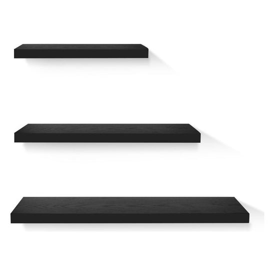 Artiss Floating Wall Shelf Set of 3 Black