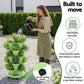 Green Fingers Garden Bed 5 Tier Vertical Garden Grey Strawberry Stackable Planters Herbs Light Green