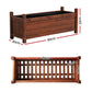 Green Fingers Garden Bed Wooden Planter Box Raised Container Growing 90x30x33cm Brown
