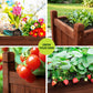Green Fingers Garden Bed Wooden Planter Box Raised Container Growing 90x30x33cm Brown